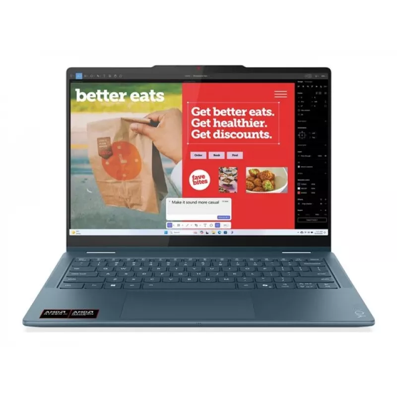 Lenovo Yoga 7 2-in-1 14AKP10 AMD Ryzen AI 7 350 14 polegadas WUXGA Touch 16GB 512GB SSD Windows 11 Home Tidal Teal