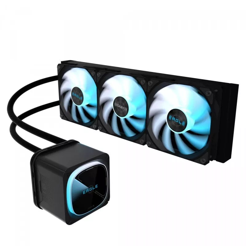 GIGABYTE EAGLE 360 AIO Refrigeração Líquida para CPU, Radiador 360mm, 3x Ventoinhas 120mm, ARGB, LGA1700/AM5