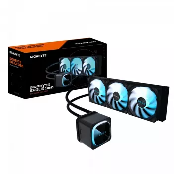 GIGABYTE EAGLE 360 AIO Refrigeração Líquida para CPU, Radiador 360mm, 3x Ventoinhas 120mm, ARGB, LGA1700/AM5