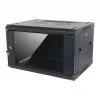 ALLNET Armário de Parede 19 Polegadas 6U 1 Peça 600mm Profundidade Preto Desmontado como Kit Série SMA