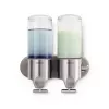 Simplehuman BT1028 Dispensador Duplo com Suporte de Parede, Aço Inoxidável Escovado