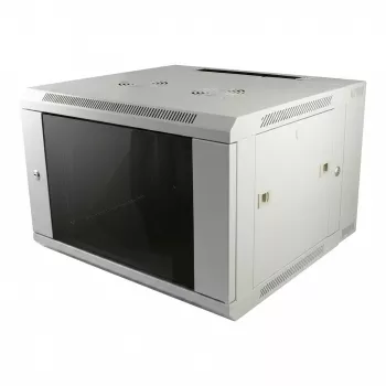 ALLNET Série SMA Armário de Parede 19 Polegadas 6U 450mm Profundidade Cinza Claro Flat Pack