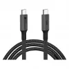 GoodConnections USB-C 4.0 (ST-ST) 1m Cabo Entrançado 100W 8K 30Hz Anthracite