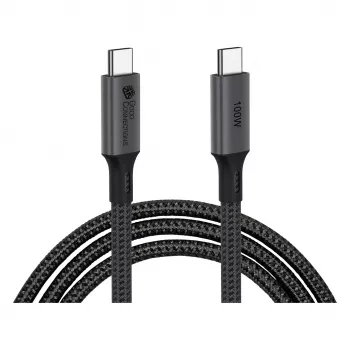 GoodConnections USB-C 4.0 (ST-ST) 1m Cabo Entrançado 100W 8K 30Hz Anthracite
