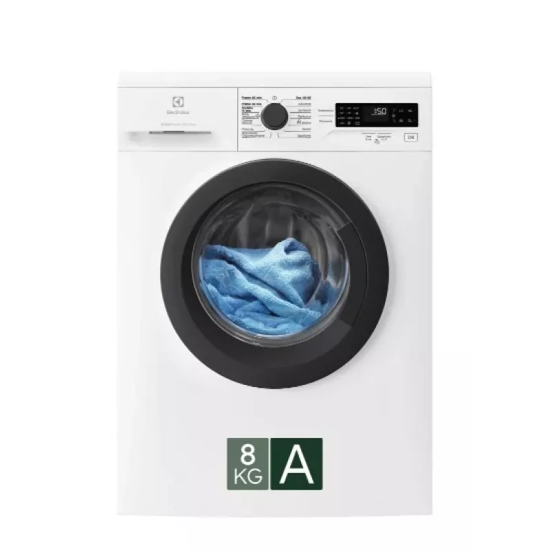 Electrolux EWZF528BP máquina de lavar roupa de carga frontal, 8 kg, 1200 rpm, branco