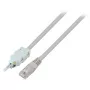 EFB Elektronik cabo de rede RJ45-LSA 2m, 2 polos, pinagem a/b-4/5, cinzento