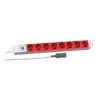 EFB Elektronik Koop PROFIversal Régua de tomadas (montável em rack) - 8 x tomadas Schuko, entrada IEC C14, 250 V, 10 A, 2500 W, 1U, preto