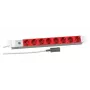 EFB Elektronik Koop PROFIversal Régua de tomadas (montável em rack) - 8 x tomadas Schuko, entrada IEC C14, 250 V, 10 A, 2500 W, 1U, preto