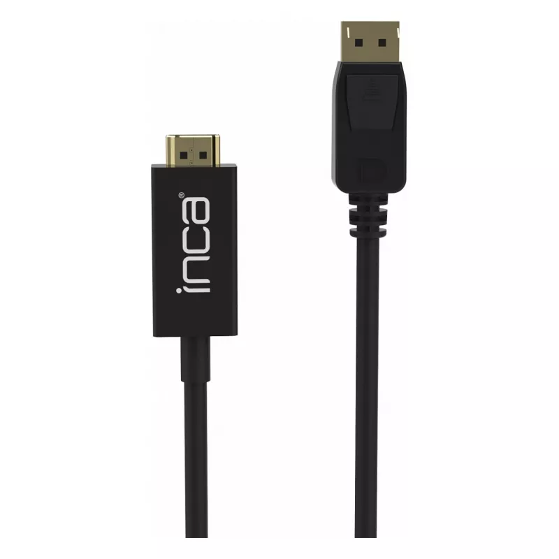 INCA cabo DisplayPort para HDMI 1,8 m 10,2 Gbit/s preto