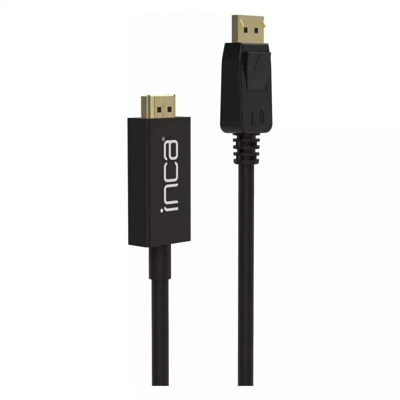 INCA cabo DisplayPort para HDMI 1,8 m 10,2 Gbit/s preto