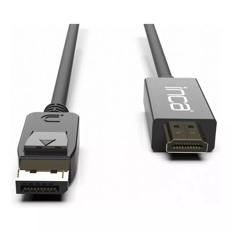INCA cabo DisplayPort para HDMI 1,8 m 10,2 Gbit/s preto