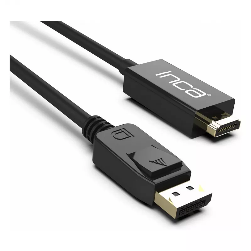INCA cabo DisplayPort para HDMI 1,8 m 10,2 Gbit/s preto