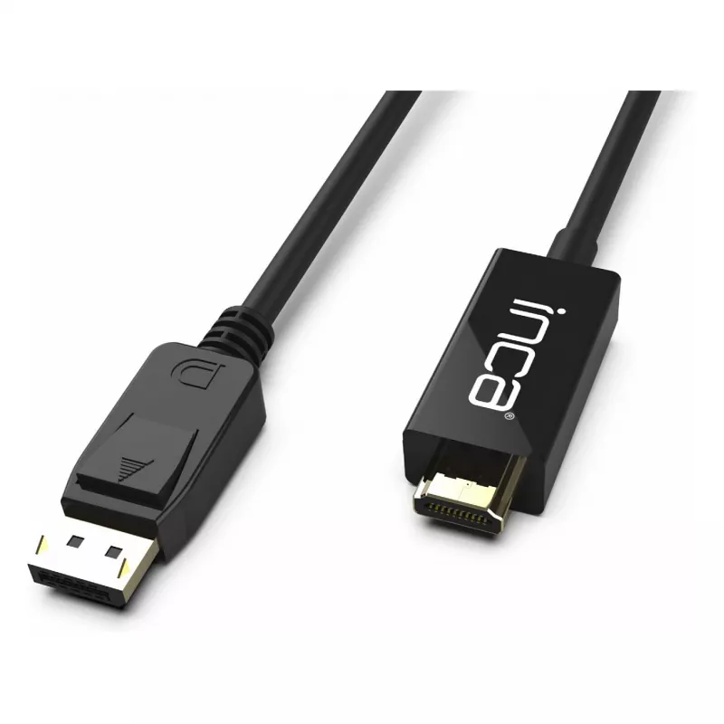 INCA cabo DisplayPort para HDMI 1,8 m 10,2 Gbit/s preto