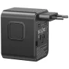 USAMS adaptador de viagem CC308 17W 4em1 US/AU/EU/UK preto
