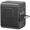 USAMS adaptador de viagem CC308 17W 4em1 US/AU/EU/UK preto
