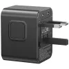 USAMS adaptador de viagem CC308 17W 4em1 US/AU/EU/UK preto