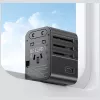 USAMS adaptador de viagem CC308 17W 4em1 US/AU/EU/UK preto