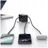 USAMS adaptador de viagem CC308 17W 4em1 US/AU/EU/UK preto