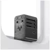 USAMS Adaptador de viagem CC310 70W 3xUSB-C US/AU/EU/UK preto