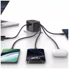 USAMS Adaptador de viagem CC310 70W 3xUSB-C US/AU/EU/UK preto