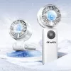 AWEI F39 Fast Ice Mini Ventilador de mão, branco gelo, 3600mAh, arrefecimento turbo, 5 níveis, USB-C