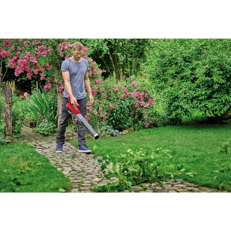 Einhell GP-LB 18/200 Soprador de folhas a bateria 200 km/h, motor sem escovas, Power X-Change, preto/vermelho/prateado