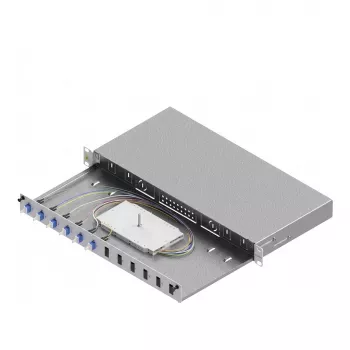ZVK Easylan LSB1A225 Caixa de fusão de fibra ótica Basic 1U 6x LC-Duplex OS2