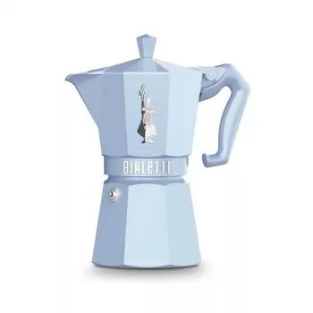 Cafeteira italiana Bialetti MOKA EXCLUSIVE 6TZ azul-claro (9062)