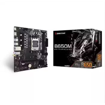 Placa-mãe BIOSTAR B650MS2-E, AMD AM5, DDR5, Micro ATX