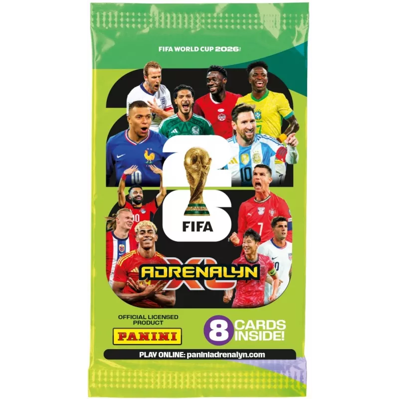 Caixa expositora de saquetas Panini FIFA World Cup 2026 Adrenalyn XL (50 saquetas)