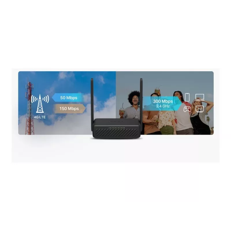 Router portátil Mercusys MB113-4G Wireless 4G LTE 300Mbps