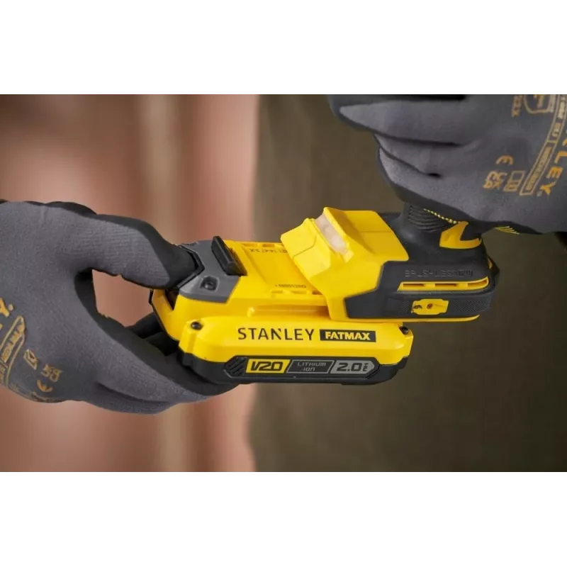 Berbequim de impacto sem escovas STANLEY FATMAX SFMCD726D2T 18V (2x baterias 2,0Ah, carregador, mala TSTAK)