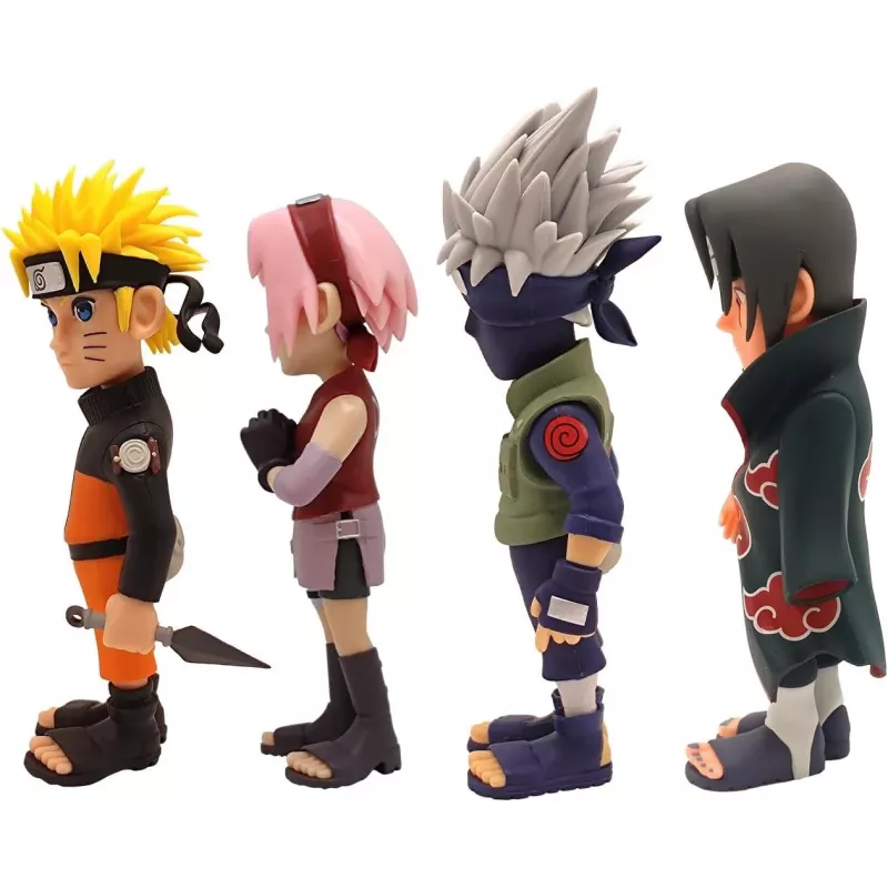 Conjunto MINIX Naruto Shippuden com 4 figuras de coleção 7 cm