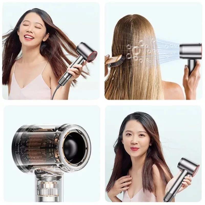 Secador de cabelo AWEI DS-1 sem lâmina 1600W cinzento