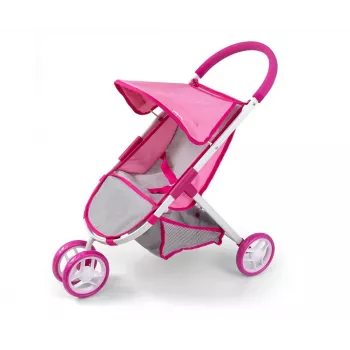 Carrinho de bonecas MILLY MALLY Susie Prestige - rosa/cinzento/branco