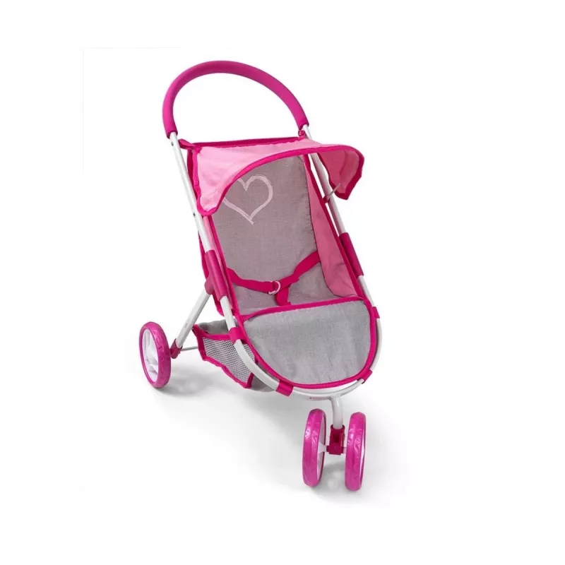 MILLY MALLY carrinho de bonecas Susie Prestige – rosa/cinzento/branco