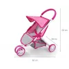 MILLY MALLY carrinho de bonecas Susie Prestige – rosa/cinzento/branco