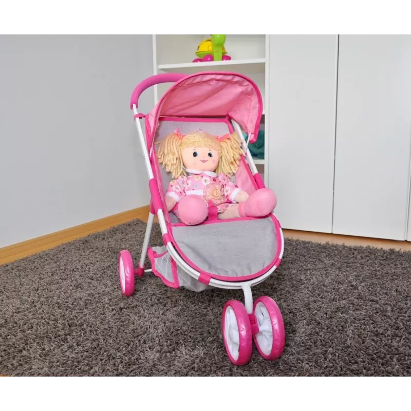 MILLY MALLY carrinho de bonecas Susie Prestige – rosa/cinzento/branco