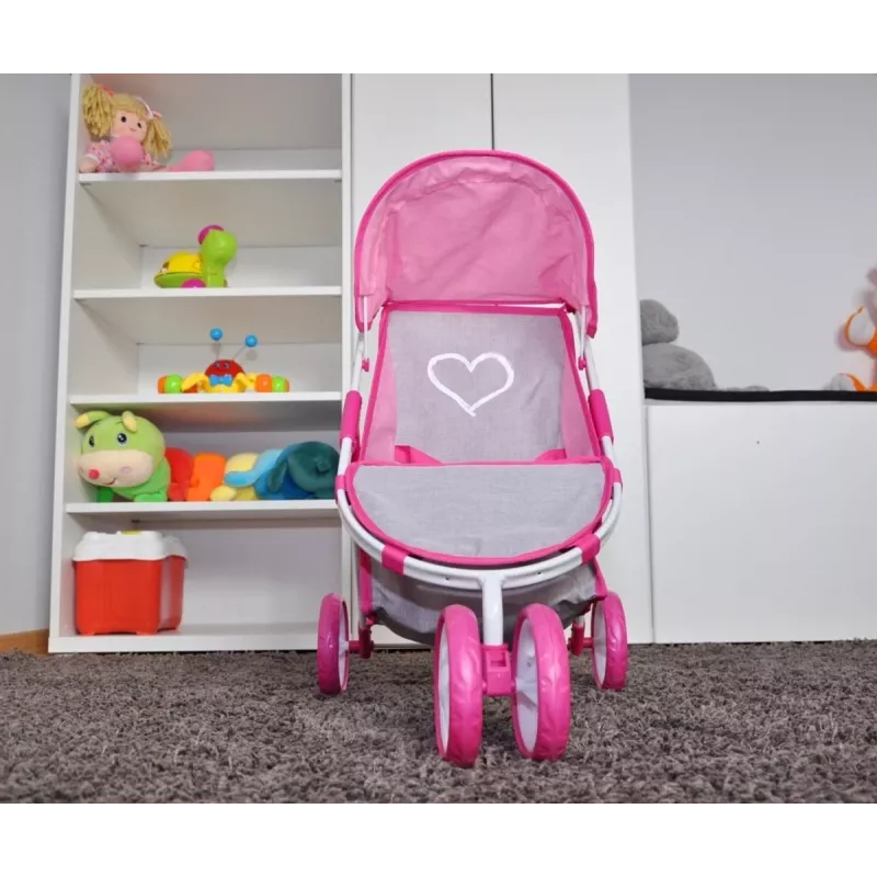 MILLY MALLY carrinho de bonecas Susie Prestige – rosa/cinzento/branco