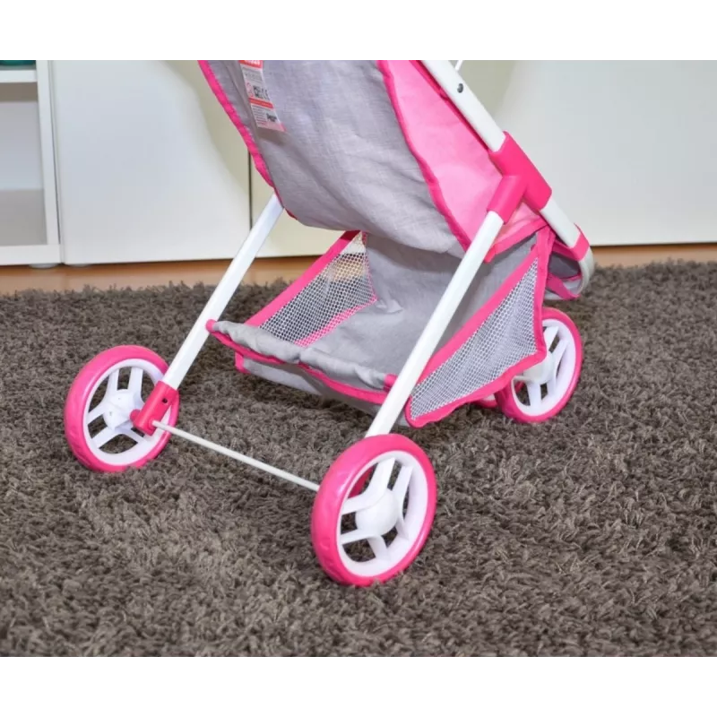 MILLY MALLY carrinho de bonecas Susie Prestige – rosa/cinzento/branco