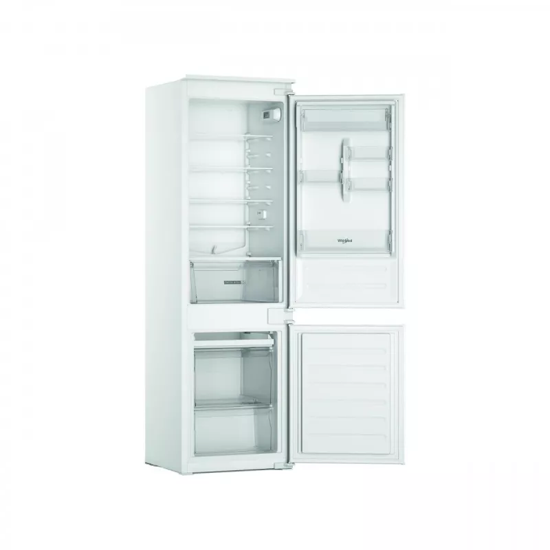 Combinado de encastrar frigorífico-congelador Whirlpool WHC18D071A1 com 6th Sense Technology, capacidade total 250 L, classe energética D, branco
