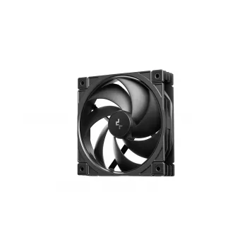 Ventoinha de caixa Deepcool FD12 V2 120mm preta, 4-Pin PWM, rolamento fluido dinâmico