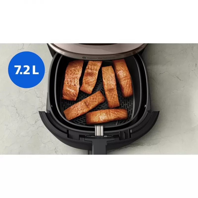 Fritadeira de ar quente Philips NA543/00 7,2 L 2000 W preto, champanhe