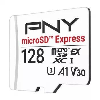 PNY 128GB microSDXC Express Card UHS-I U3 V30 A1 com adaptador SD