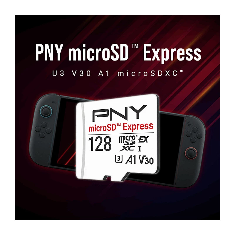 PNY 128GB microSDXC Express Card UHS-I U3 V30 A1 com adaptador SD