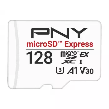 PNY 128GB microSDXC Express Card UHS-I U3 V30 A1 com adaptador SD