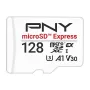 PNY 128GB microSDXC Express Card UHS-I U3 V30 A1 com adaptador SD