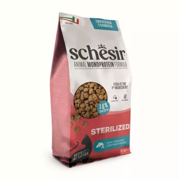 SCHESIR Esterilizado com peixe 10kg