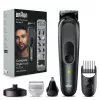 Braun MGK7491 Kit de aparação multiusos 17 em 1, Preto/Prateado, sem fios, Li-Ion, 100 min de autonomia