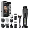 Braun MGK7491 Kit de aparação multiusos 17 em 1, Preto/Prateado, sem fios, Li-Ion, 100 min de autonomia